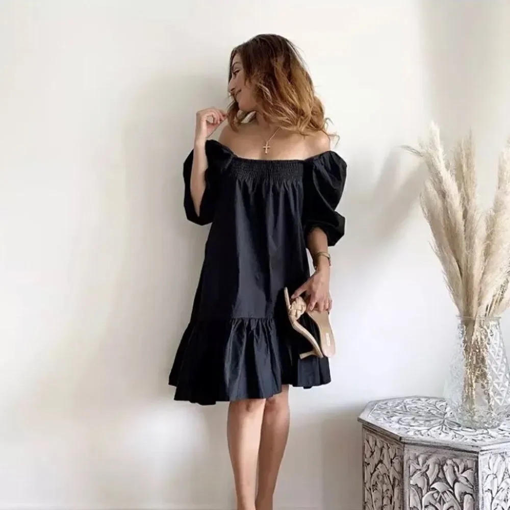 Puff Sleeve H&M dress bloggers fav black - Picture 7 of 10